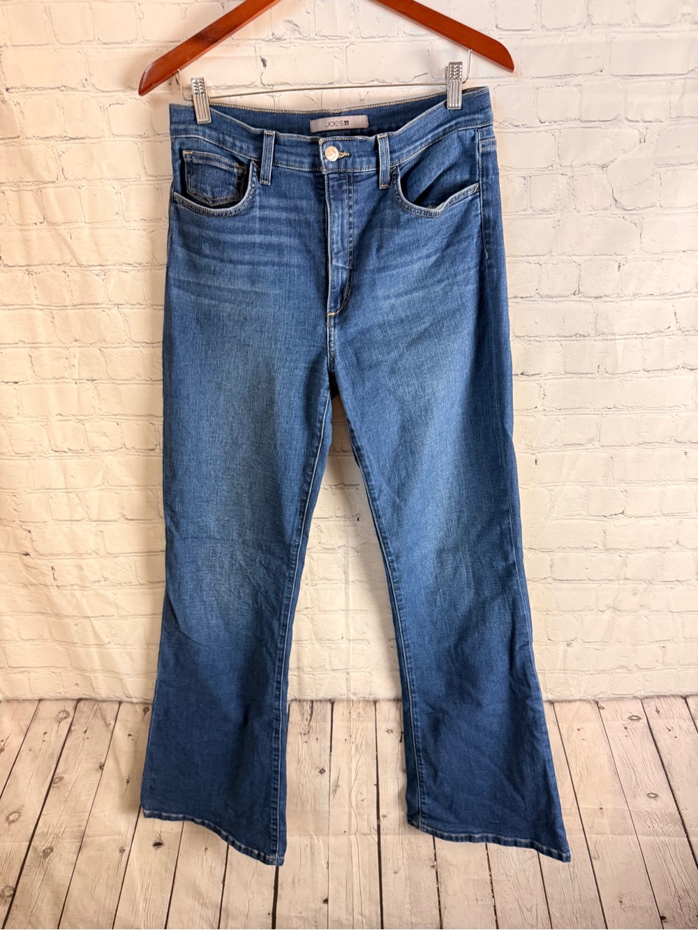 Joe's Jeans Medium Blue Flared Wide Leg Denim 30